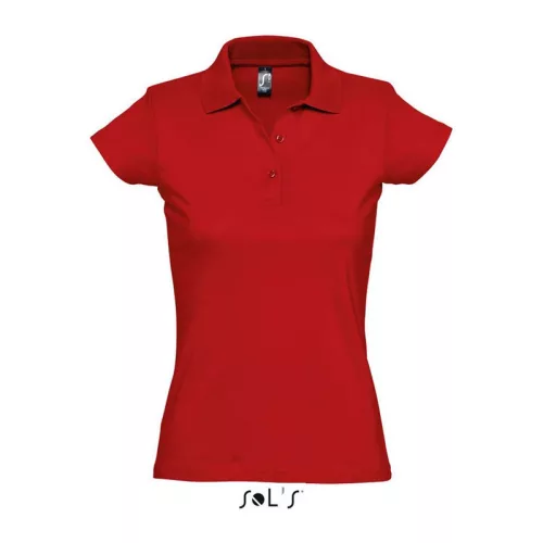 PRESCOTT WOMEN POLO SHIRT (S, Red)