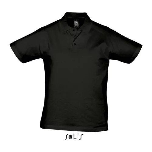 PRESCOTT MEN POLO SHIRT (M, Deep Black)