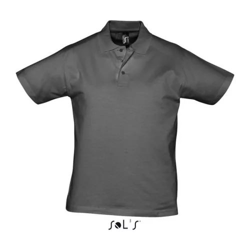 PRESCOTT MEN POLO SHIRT (L, Dark Grey)