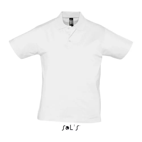 PRESCOTT MEN POLO SHIRT (L, White)