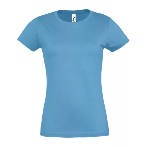 SOL'S IMPERIAL WOMEN - KÖRNYAKÚ POLÓ (L, Aqua)