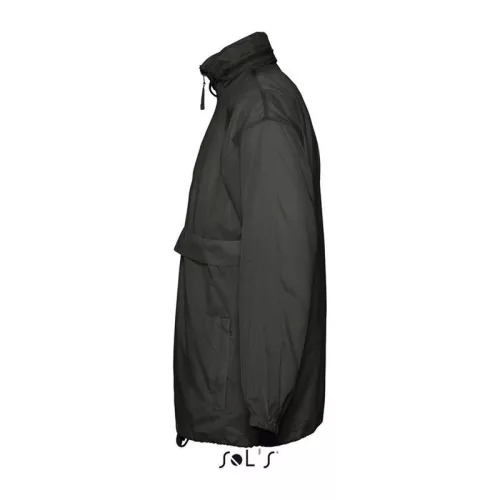 SOL'S SURF - UNISEX WATER REPELLENT WINDBREAKER (XL, Black)