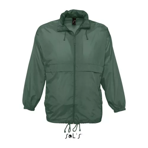 SOL'S SURF - UNISEX WATER REPELLENT WINDBREAKER (L, Forest Green)
