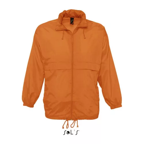 SOL'S SURF - UNISEX WATER REPELLENT WINDBREAKER (L, Orange)