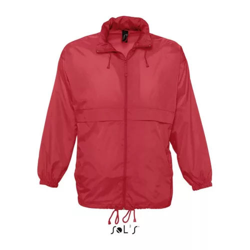 SOL'S SURF - UNISEX WATER REPELLENT WINDBREAKER (XL, Red)