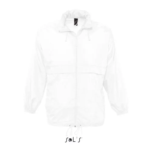 SOL'S SURF - UNISEX WATER REPELLENT WINDBREAKER (M, White)