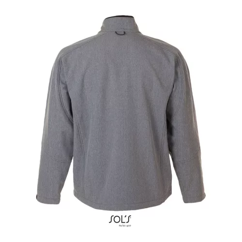 SOL'S RELAX - MEN'S SOFTSHELL ZIPPED JACKET (S, Grey Melange)