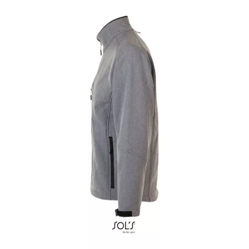 SOL'S RELAX - MEN'S SOFTSHELL ZIPPED JACKET (S, Grey Melange)