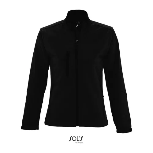 SOL'S ROXY - WOMEN'S SOFTSHELL ZIPPED JACKET (S, Black)