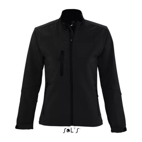 SOL'S ROXY - WOMEN'S SOFTSHELL ZIPPED JACKET (XL, Black)