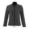 SOL'S ROXY - WOMEN'S SOFTSHELL ZIPPED JACKET (L, Charcoal Grey)
