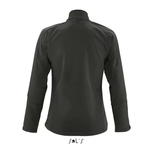 SOL'S ROXY - WOMEN'S SOFTSHELL ZIPPED JACKET (L, Charcoal Grey)