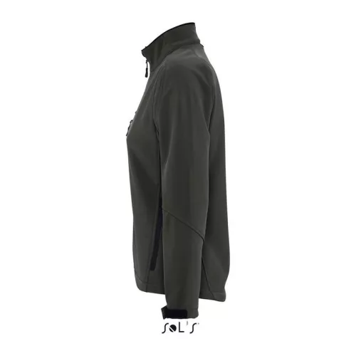 SOL'S ROXY - WOMEN'S SOFTSHELL ZIPPED JACKET (L, Charcoal Grey)