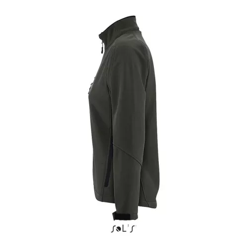 SOL'S ROXY - WOMEN'S SOFTSHELL ZIPPED JACKET (L, Charcoal Grey)
