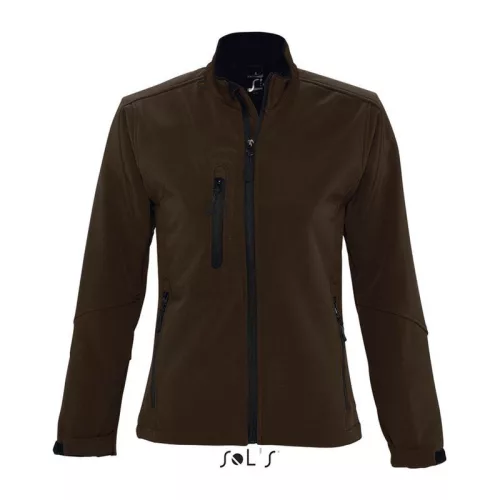 SOL'S ROXY - WOMEN'S SOFTSHELL ZIPPED JACKET (2XL, Dark Chocolate)