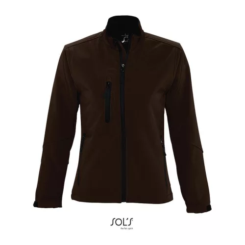 SOL'S ROXY - WOMEN'S SOFTSHELL ZIPPED JACKET (2XL, Dark Chocolate)