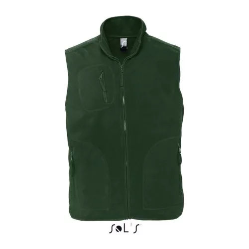 SOL'S NORWAY - UNISEX SLEEVELESS FLEECE CARDIGAN (L, Fir Green)