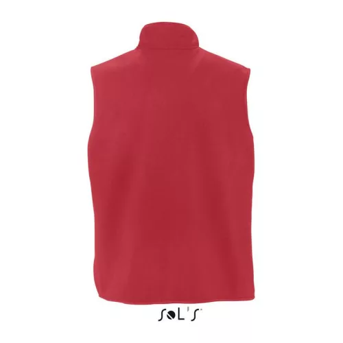 SOL'S NORWAY - UNISEX SLEEVELESS FLEECE CARDIGAN (L, Red)
