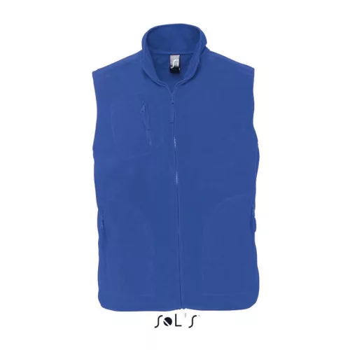 SOL'S NORWAY - UNISEX SLEEVELESS FLEECE CARDIGAN (XL, Royal Blue)