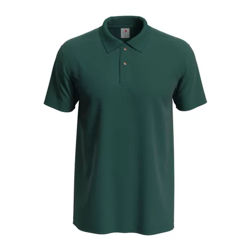 Classic Férfi Galléros Póló (XL, Bottle Green)