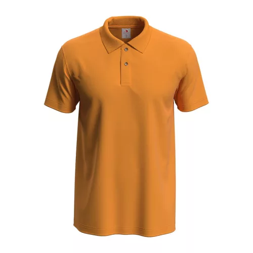 Classic Férfi Galléros Póló (2XL, Orange)