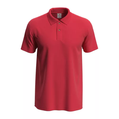Classic Férfi Galléros Póló (3XL, Scarlet Red)