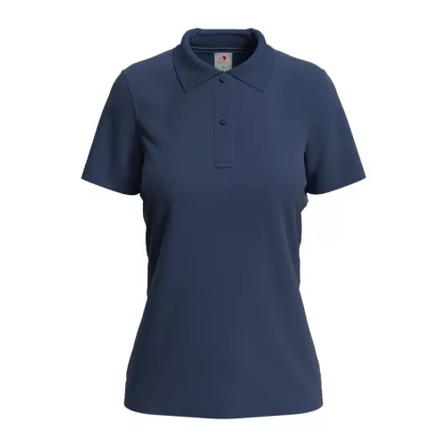Classic Női Galléros Póló (M, Navy Blue)
