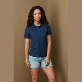 Classic Női Galléros Póló (L, White)