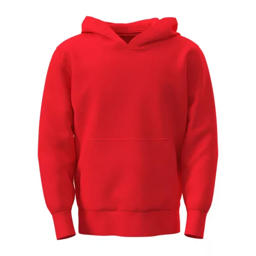 Classic Gyerek Kapucnis Pulóver (5-6, Scarlet Red)