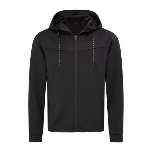 Recycled Uniszex Scuba Dzseki (XL, Black Opal)