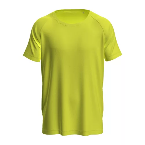Mesh Raglan Uniszex Póló (M, Cyber Yellow)