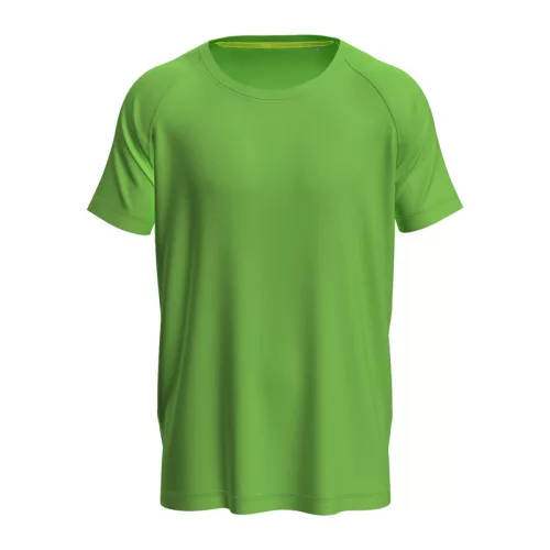 Mesh Raglan Uniszex Póló (L, Kiwi Green)