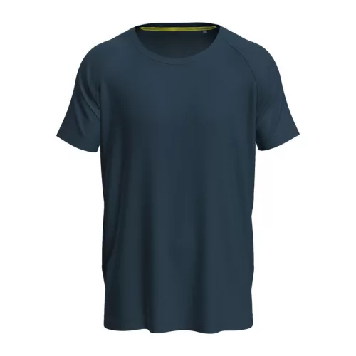 Mesh Raglan Uniszex Póló (L, Marina Blue)
