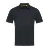 Mesh Uniszex Galléros Póló (XL, Black Opal)