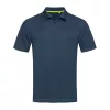 Mesh Uniszex Galléros Póló (S, Marina Blue)
