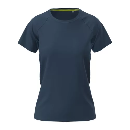 Mesh Raglan Női Póló (M, Navy Blue)