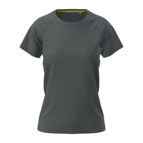 Mesh Raglan Női Póló (S, Slate Grey)