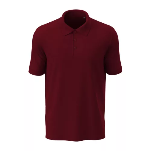 Lux Uniszex Galléros Póló (4XL, Bordeaux)