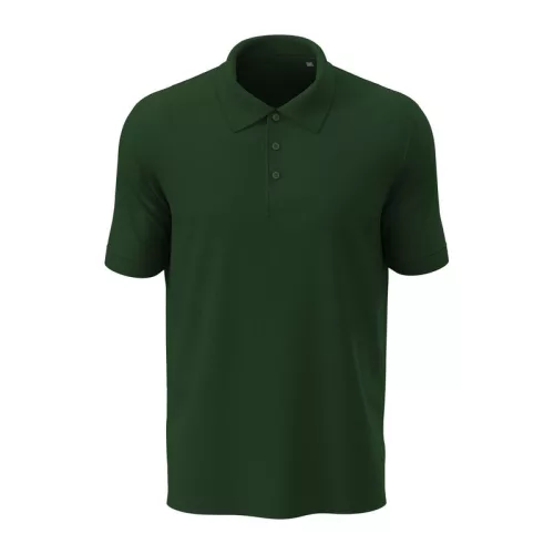 Lux Uniszex Galléros Póló (XL, Bottle Green)