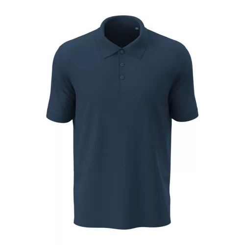 Lux Uniszex Galléros Póló (M, Navy Blue)