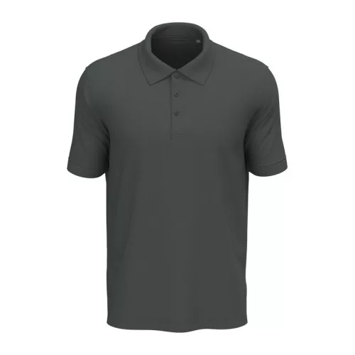 Lux Uniszex Galléros Póló (M, Slate Grey)