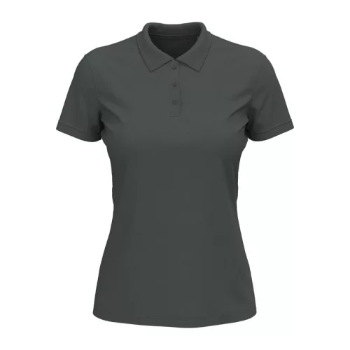 Lux Női Galléros Póló (S, Slate Grey)