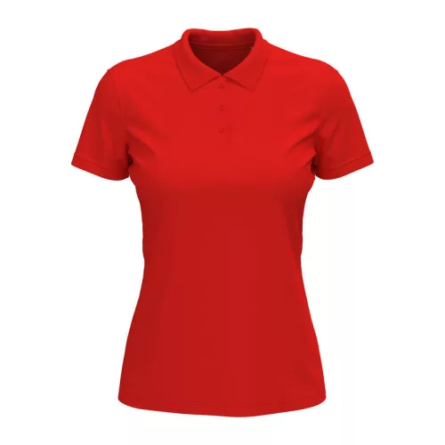 Lux Női Galléros Póló (S, Scarlet Red)