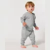 Baba melegítőnadrág (6-12 m/68-80cm, Heather Grey)