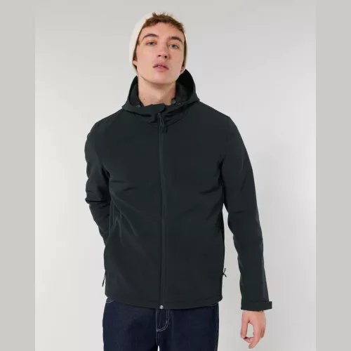 Stanley Discoverer férfi kapucnis softshell kabát (M, Black)