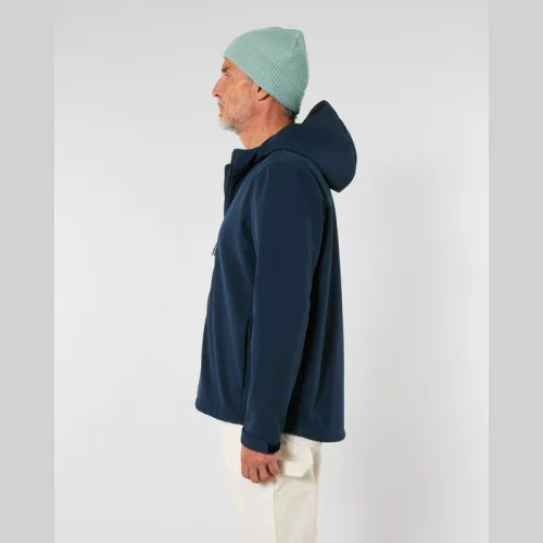 Stanley Discoverer férfi kapucnis softshell kabát (L, French Navy)