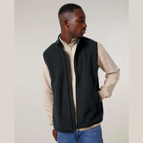 Stanley Quester férfi ujjatlan polár mellény (M, Black)