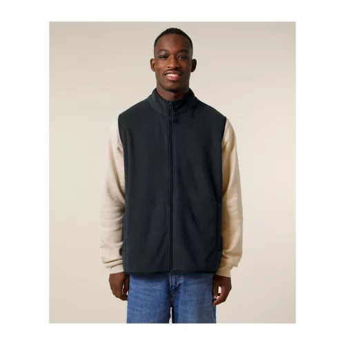 Stanley Quester férfi ujjatlan polár mellény (4XL, Black)