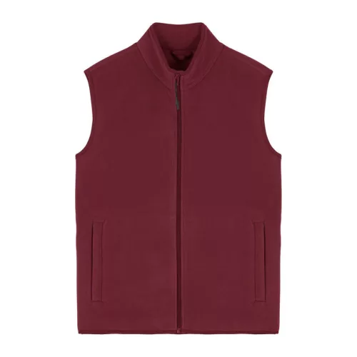 Stanley Quester férfi ujjatlan polár mellény (L, Burgundy)