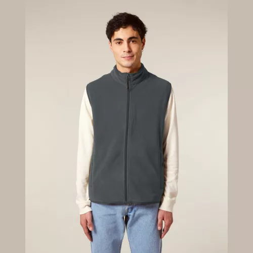 Stanley Quester férfi ujjatlan polár mellény (2XL, Anthracite)